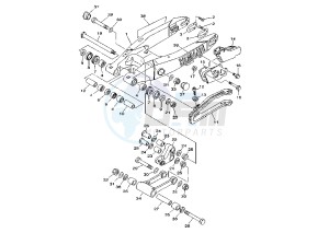 YZ F 250 drawing REAR ARM MY01