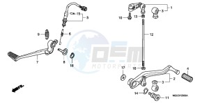 VFR1200FDC VFR1200F Dual Clutch E drawing PEDAL