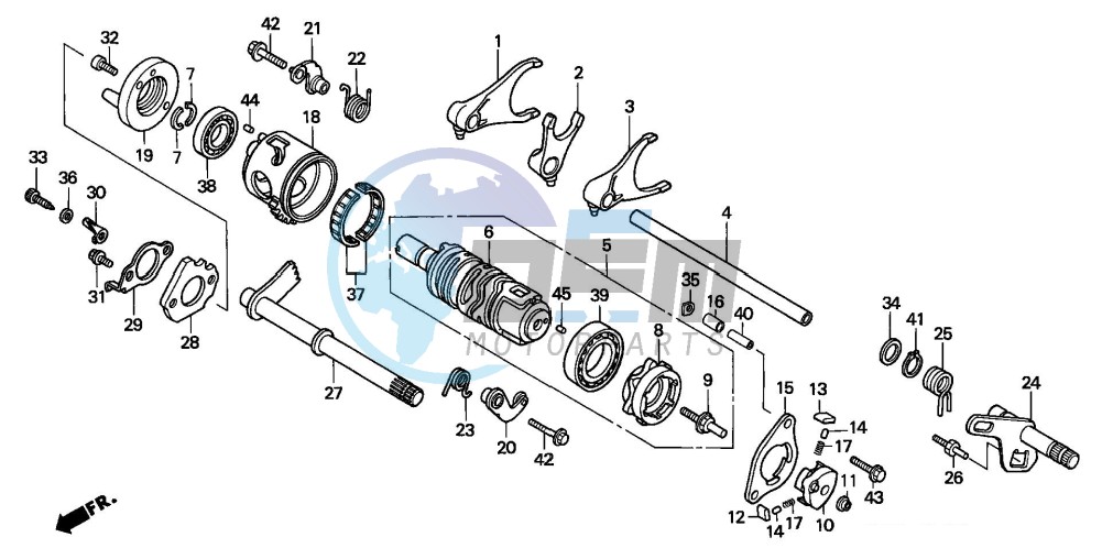 GEARSHIFT DRUM/SHIFT FORK