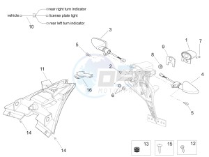 RSV4 1000 RR E4 ABS (EMEA) drawing Rear lights