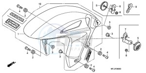 CBR1000RR9 France - (F / CMF MME TRI) drawing FRONT FENDER