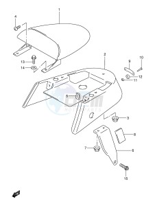 TU250X (E2) drawing SEAT TAIL COVER (MODEL K1)