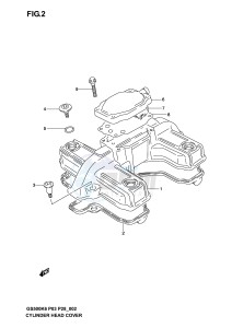 GS500 (P3) drawing CYLINDER HEAD COVER