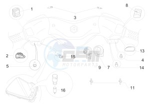 X Evo 125 Euro 3 (UK) drawing Selectors - Switches - Buttons