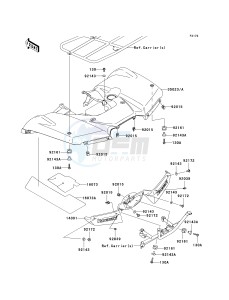 KVF 750 E [BRUTE FORCE 750 4X4I NRA OUTDOORS] (E8F-E9FA) E9F drawing REAR FENDER-- S- -