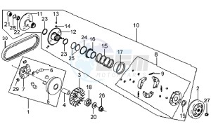 MIO 100 E3 drawing CLUTCH / V-SNAAR