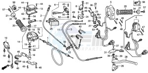 TRX500FPE drawing HANDLE LEVER/SWITCH/CABLE