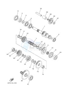 YFM700FWA YFM7FGD GRIZZLY 700 (1ND7) drawing TRANSMISSION