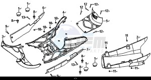 ALLO 50 (45 KM/H) (AJ05WA-EU) (L8-M0) drawing FLOOR PANEL CENTER COVER