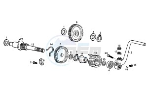 SENDA R RACER - 50 cc drawing STARTING SHAFT