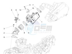 LT 150 4T 3V IE NOABS E3 (APAC) drawing Throttle body - Injector - Induction joint