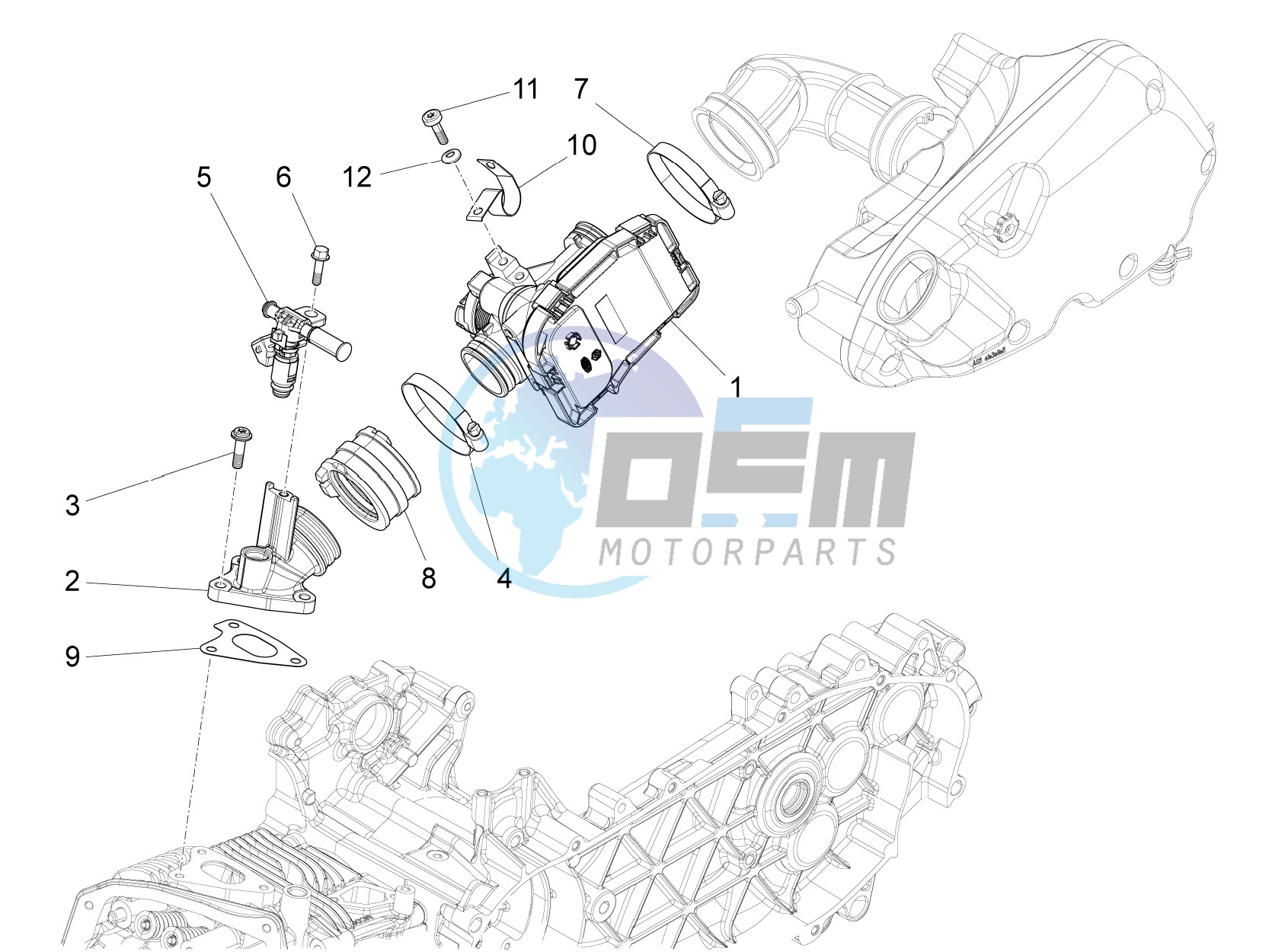 Throttle body - Injector - Induction joint