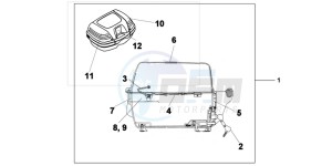 XL125VB drawing TOP BOX 45L UNPAINTED