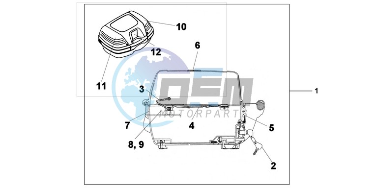 TOP BOX 45L UNPAINTED