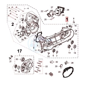 LUDIX 14 RLA ELEGANCE drawing CRANKCASE