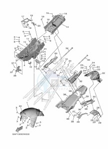 TRACER 9 GT MTT890D (BAPV) drawing FENDER