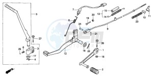 CRM75R drawing PEDAL/KICK STARTER ARM