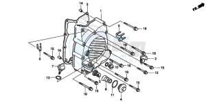 FES250 FORESIGHT drawing RIGHT CRANKCASE COVER