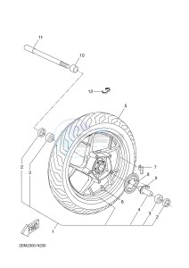 YP125RA (ABS) X-MAX 125 ABS (2DMG 2DMG) drawing FRONT WHEEL