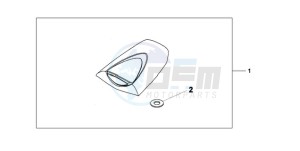 CBR600RA9 E / ABS MME drawing SEAT COWL*NHA66P*