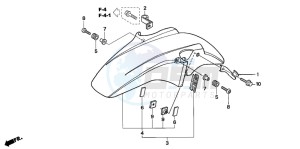 CBF1000T drawing FRONT FENDER