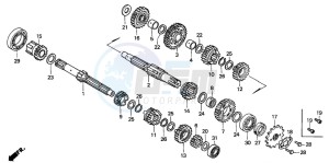 CG125 drawing TRANSMISSION