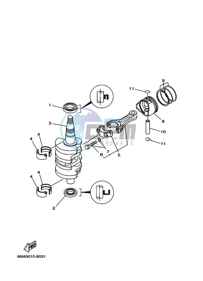 CRANKSHAFT--PISTON