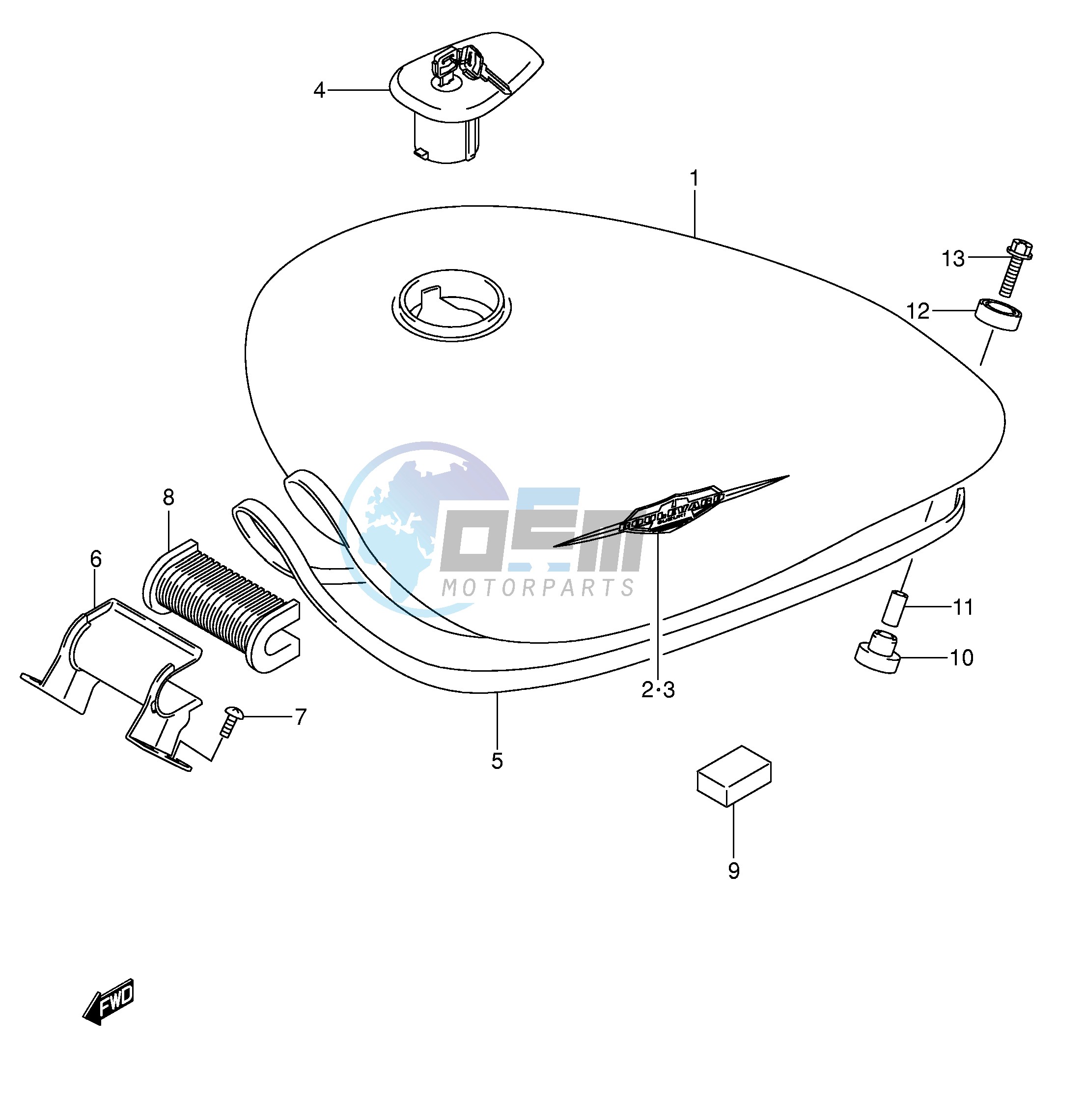 FUEL TANK (MODEL K5)