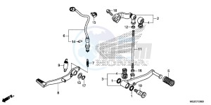 CB500FAE CB500F ABS UK - (E) drawing PEDAL