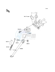 NINJA ZX-6R ZX600R9F FR GB XX (EU ME A(FRICA) drawing Stand(s)