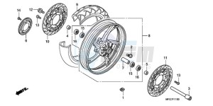 CB600FA9 Spain - (SP / ABS 25K) drawing FRONT WHEEL