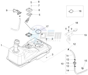 Fly 50 4T 2V 25-30Km/h drawing Fuel Tank