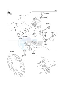 ZX636 C [NINJA ZX-6R] (C6F) D6F drawing REAR BRAKE