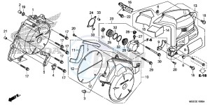 VFR1200FDF VFR1200F Dual Clutch E drawing A.C. GENERATOR COVER