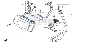 VTR1000SP RC51 drawing BATTERY