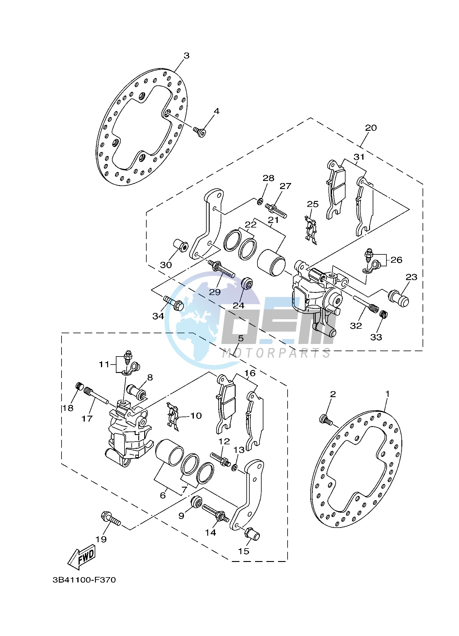 REAR BRAKE CALIPER