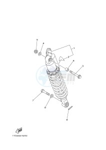 YFZ450R YFZ450RSSE YFZ450R SPECIAL EDITION (1TDA) drawing REAR SUSPENSION