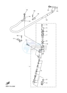 YZ250F (1SM5 1SM6 1SM7 1SM8) drawing REAR MASTER CYLINDER