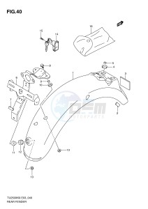 TU250X (E3) drawing REAR FENDER