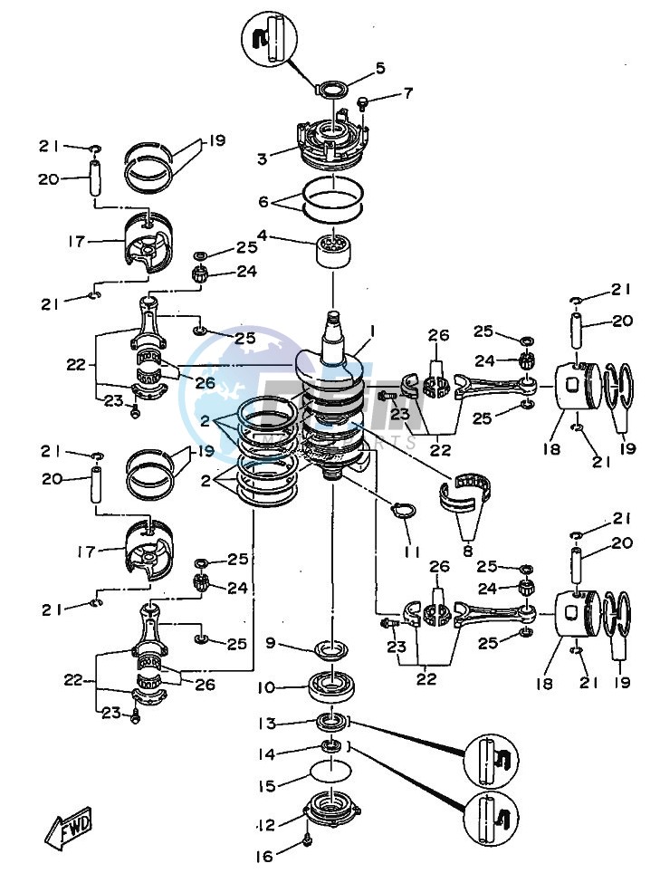 CRANKSHAFT--PISTON