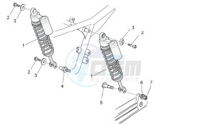 V7 Racer 750 drawing Rear shock absorber