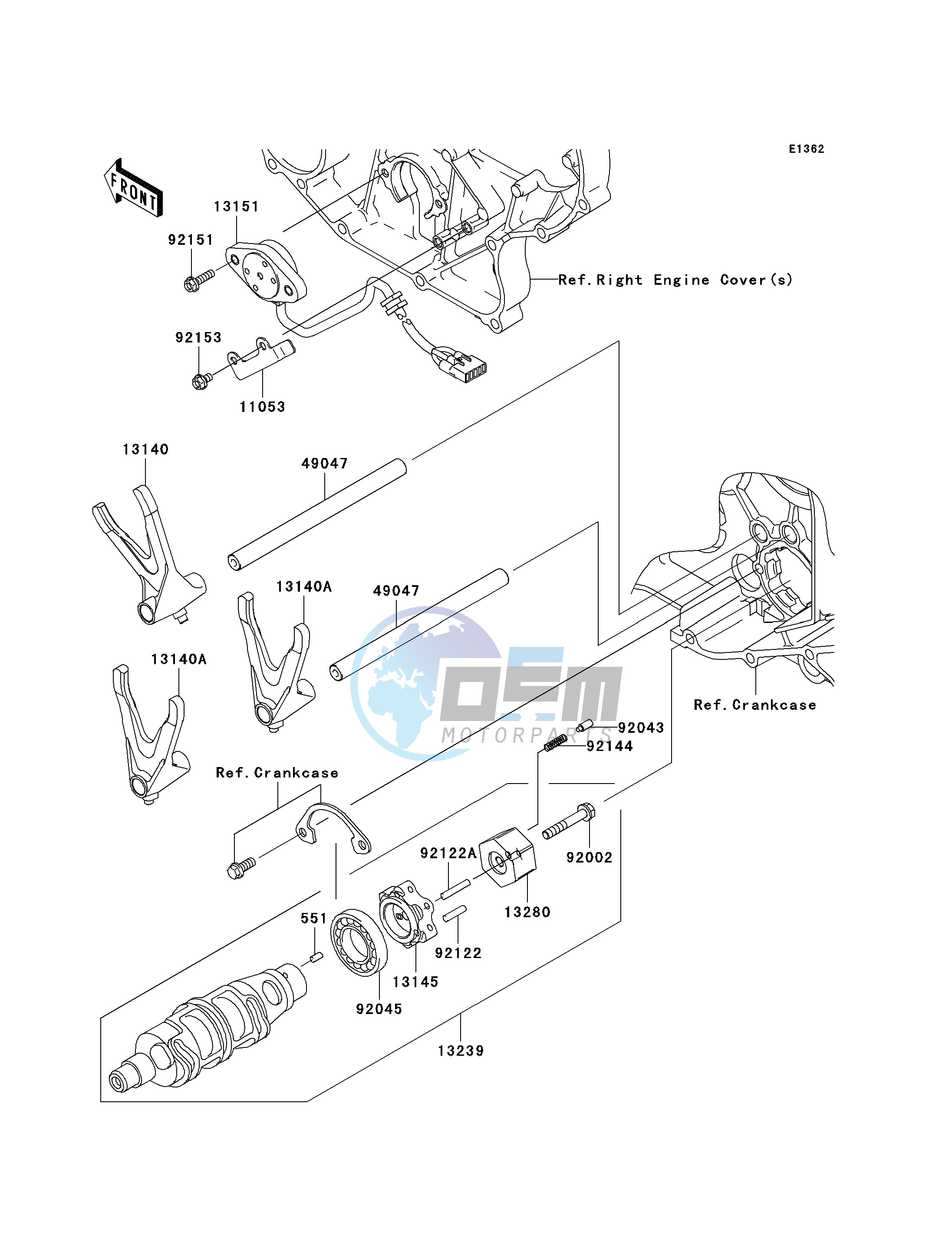 GEAR CHANGE DRUM_SHIFT FORK-- S- -