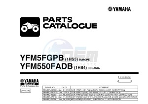 YFM550FWAD YFM5FGPB GRIZZLY 550 EPS (1HS3 1HS4) drawing .1-Front-Page