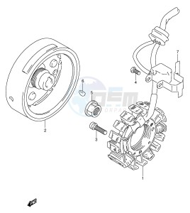 DR350 (E1) drawing MAGNETO (MODEL L M N)