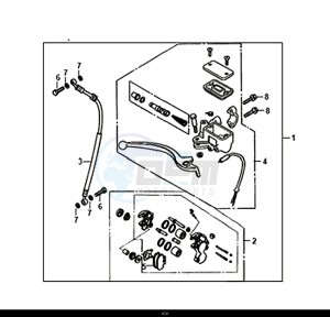 JET 14 (45 KM/H) (XC05W1-EU) (E4) (L8-M0) drawing BRAKE SYSTEM ASSY