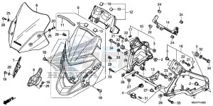 VFR1200XDF CrossTourer - VFR1200X Dual Clutch 2ED - (2ED) drawing UPPER COWL