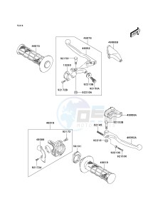 KLX 125 B (B6F) B6F drawing HANDLE LEVER