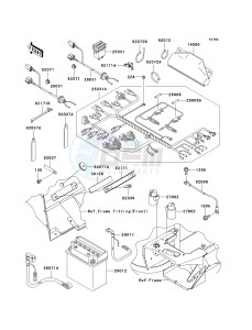 KAF 400 B [MULE 600] (B1) B1 drawing CHASSIS ELECTRICAL EQUIPMENT