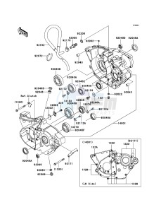 KX250F KX250T6F EU drawing Crankcase