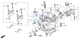 CRF250X drawing CYLINDER HEAD